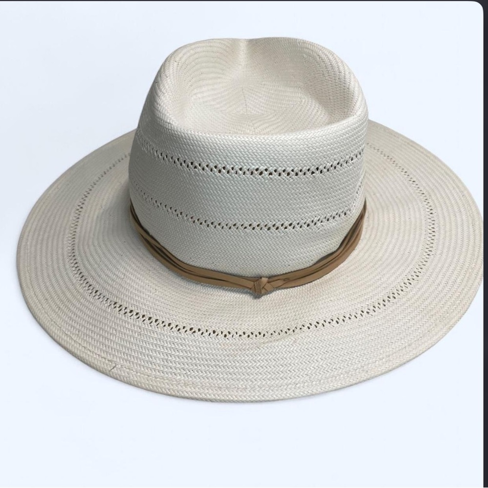 Gigi Pip ARLO RANCHER FEDORA STRAW HAT in White - Picture 2 of 7